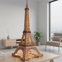 Robotime Rolife Night of the Eiffel Tower Wooden 3D Puzzle Building Toys 22x21.3x53cm 1PC,Home decoration, bookshelf decoration,Craft Gifts for Adults and Teens,Educational toys image 4