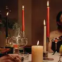 Spaas Dinner Candles Elegant Rustic Red 2pcs image 5