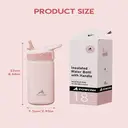 POWCAN by Meoky 18oz Single Spout Straw Sports Bottle - Pink image 6