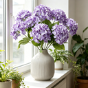 1Pc 13in/33cm
Artificial 7-Head Hydrangea Silk Flower Silk Flower Living Room Bedroom Wedding Flower Arrangement Artificial Flower Decoration(purple) image 3