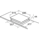 CDA HVG621BL 60cm Black Glass 4-Burner Gas Hob – Cast-Iron Pan Supports image 2