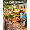 Robotime Rolife Cathy's Flower House DIY Dollhouse Kit 23.6 x 17.8 x 18cm 1PC,Home decoration, bookshelf decoration,Craft Gifts for Adults and Teens,Educational toys image 3