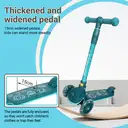 Neuleb 3 Wheel Foldable Kids Scooter with Light Up Wheels, Adjustable Height Handlebar, Lean-to-Steer, Anti-Slip Deck, Toddler Ride On Toy for Boys & Girls Ages 3-10, Green image 8