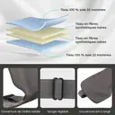 Masque de sommeil Zoesmien ZSM2320, masque pour les yeux ultra-fin bloquant la lumière, matériau en soie de mûrier et fibre de polyester, bande élastique réglable, gris, pour une utilisation à domicile pour le sommeil image 2