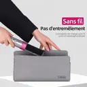 K·SKIN KD382 Brosse lissante/Lisseur, Soin des cheveux aux ions négatifs + Chauffage rapide PTC, 6 réglages de température 130-200℃, Conception de batterie au lithium sans fil, Dents de peigne anti-brûlure Convient pour le coiffage quotidien image 4