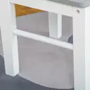 HOMCOM 3 Pcs Kids Table & Chairs Set Mini Seating Furniture Home Playroom Bedroom Dining Room w/ Storage Drawers Safe Corners for 2-4 Years old White image 8