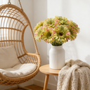 3Pcs 9.05in/23cm
Artificial Silk Gerbera Flowers Wedding Home verandahs Table Decor Fake Daisy Chrysanthemum Party Home Decoration(green) image 2