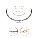 Ever Faith Blue Cubic Zirconia Thick Tennis Choker Necklaces image 2