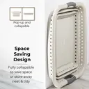 Tower Collapsible Laundry Basket with Pop-Up Design 42L, Latte image 7