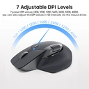 Rapoo MT760L Kabellose Bluetooth-Maus für mehrere Geräte, Bluetooth 5.0 und 2,4-GHz-Multimode-Verbindung, bis zu 4 Geräte, M+ Cross Computer-Technologie, 11 programmierbare Tasten, 4K DPI, 90 Tage Akkulaufzeit, PC – Dunkelgrau image 1