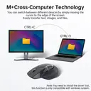 Rapoo MT760L Kabellose Bluetooth-Maus für mehrere Geräte, Bluetooth 5.0 und 2,4-GHz-Multimode-Verbindung, bis zu 4 Geräte, M+ Cross Computer-Technologie, 11 programmierbare Tasten, 4K DPI, 90 Tage Akkulaufzeit, PC – Dunkelgrau image 4