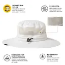 TOP-EX Chapeau anti-UV à bords larges avec arceau amovible et panneau en mesh ventilé blanc - taille M/L image 2