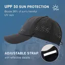 TOP-EX Casquette respirante en mesh, séchage rapide, effet rafraîchissant taille M/L - Noir image 3