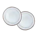 BJÖRN IRIS Lot de 2 plateaux de service blanc ivoire - Ø 32 cm image 0