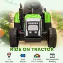 HOMCOM Kids Electric Car, 12V Electric Ride on Tractor and Trailer with Detachable Trailer Remote Control, USB, Horn, Lights, image 2