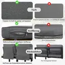 Garten-Lounge-Set (2 Zweisitzer, 2 Beistelltische, 1 Tisch), Grau image 7