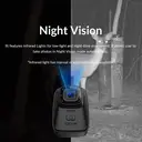 SJCAM A10 Caméra corporelle et embarquée avec vision nocturne, IP65 étanche, 450 min d'autonomie, 140° grand angle, photo 12MP, WiFi 2,4 GHz, dimensions 8,3 x 5,7 x 3,8 cm image 4