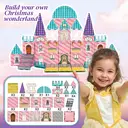 XINQIYUAN Qiyuan Jouet Éducatif Set de Dalles Magnétiques Rose 7.5cm 50pièces [Mélange aléatoire – Couleurs issues uniquement de la photo principale] image 2