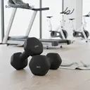 SONGMICSHOME  Ensemble d'haltères hexagonaux en néoprène noir - 2 x 5 kg image 3