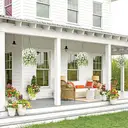 Yuejia Lot de 4 bouquets suspendus de fleurs artificielles en soie liseron blanc - 75 cm image 4