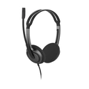 V7 HA212-2EP Lightweight On-Ear Stereo Headset with Noise-Cancelling 270° Rotating Mic, 3.5mm Plug-and-Play, and Adjustable Headband image 1