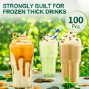 Huacan 100pcs mixed color disposable straws image 1