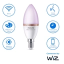Philips Smart Light Bulb LED Candle Frosted Screw E14 Full Colour & Warm/Cool Spectrum 40W image 2