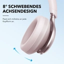 Soundcore von Anker, Space One – Pink, kabellose Kopfhörer mit aktiver Geräuschunterdrückung, 2x stärkere Stimmgeräuschunterdrückung, bis zu 40 Stunden Akkulaufzeit mit ANC, App-Steuerung, Hi-Res-Wireless-Audio mit LDAC, bequemer Sitz, klare Anrufe, Bluetooth 5.3 image 5