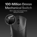 RAPOO VT7 Wireless Gaming Mouse， True 8K Wireless Polling Rate， 53g Lightweight， Up to 750 Hr Battery， Nordic nRF54L15 MCU， 100-Million Mechanical Switch， 10 Programmable Buttons - Black image 2