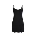 IZURIA collar narrow lace v-neck black suspender dress  M image 1