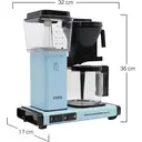 Moccamaster KBG Select Filter Coffee Machine, Handmade in the Netherlands, Retro Design, 1.25 Litres, Pastel Blue - 53806 image 5