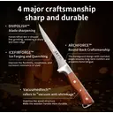 WANGMAZI 40Cr13 Boning Knife Professional Butcher Skinning and Deboning Tool for Beef Lamb Pork Commercial Kitchen with Rosewood Handle image 2