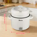 IAGREEA Slow Cooker, 2.6L 1000W Small Crock Pot with Steamer - 2 Heat Manual Control Slow Cooker, Non-Stick Electric Pot for Raman, Soup, Noodles, Steak, Oatmeal, Rapid, with Temperature control image 2