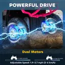 AIYAPLAY 12V Kids Electric Ride on ATV, Battery Powered Quad Bike with 4 Suspension Wheels, Forward Reverse Function Pink image 3