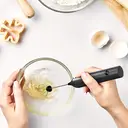 Cuisync Milk Frother Handheld Coffee Frother Electric Whisk, Type-C Rechargeable Foam Maker with 3 Speeds, 2 Whisk Attachments & Overheat Protection, Double-Layer Frothing Head, KJBQ-13 image 8