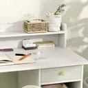 AIYAPLAY Kids Desk and Chair Set, Children Study Table with Hutch, Storage, Drawer, Shelves, for Studying, Reading, Drawing, for Ages 3-8 Years, Green image 5