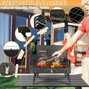 Huacan Outdoor folding barbecue grill with built-in barbecue toolbox style grill, barbecue rack, stall grill, 1 piece image 1