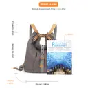 Kono Canvas Convertible Shoulder Bag, Large Capacity 2-in-1  Tote with Backpack Straps for Work, Travel and School Grey image 2