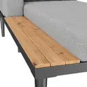 Modular Outdoor Double Chaise Lounge with Wooden Side Panels, Waterproof Cushions, Sturdy Iron Frame, for Patio & Poolside  image 4
