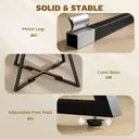 HOMCOM Dining Table for 4 People, 100 cm Round Industrial Kitchen Table with Storage Shelf, Wood Effect Tabletop, Metal Base for Kitchen, Dining Room, Living Room, Rustic Brown image 6