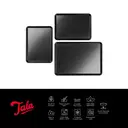 Tala Performance - Baking Tray Set of 3 - Professional Baking Trays for Oven Non Stick - Steel Oven Tray for Cooking & Roasting - 34.5 x 24.4cm Tray & 25 x 18cm Trays image 1