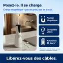 BAIR CARE Hydropulseur dentaire portable M4, Mode pulvérisation pressurisée, Autonomie 30 jours, Rechargeable USB, 4 modes de nettoyage, Étanche IPX7, Hydropulseur buccal compact pour soins quotidiens et voyage image 2