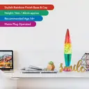 GLOBAL GIZMOS Lava Lamp Rocket Rainbow Glitter Multicolour image 3