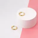 16mm Gold Plated Hoop Earrings – 2.5mm Thick Stainless Steel Tube Hoops, Polished Minimalist Jewelry image 4