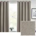 Furn Eyelet Curtains Dawn Blackout Grey W:168xL:183cm image 1