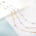 Floral Jewelry Set: White Shell Flower Charm Bracelet & 3 Pairs Mixed Cut Stud Earrings, 18K Gold PVD Stainless Steel image 2