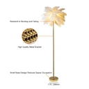 Homary Loftus Art Deco Tree Floor Lamp with White Feather Shade Rose Gold Finish image 2