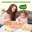 JoyCat 3 Pack Reusable Sticker Books: Farm, Pizza-Making, Weather - 90 Pcs Stickers for Toddlers, Kids Sticker Plane Activities, Road Trip Travel Toys, Birthday Gifts for Boys and Girls image 7