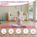 MISS LULU Tapis de yoga unisexe antidérapant en TPE haute densité, 10 mm d’épaisseur, avec sangle, 183 x 61 x 1 cm, Violet prune (183*61*1 cm) image 5