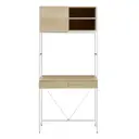 Interiors by Premier Desk & Shelving Unit Bradury Oak/White image 3
